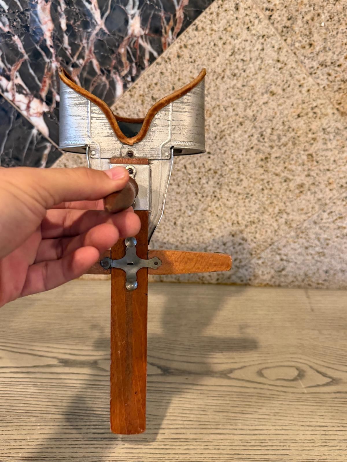 Antique Handheld Underwood Stereoscope Viewer Creating 3D Effect Wooden 13 in