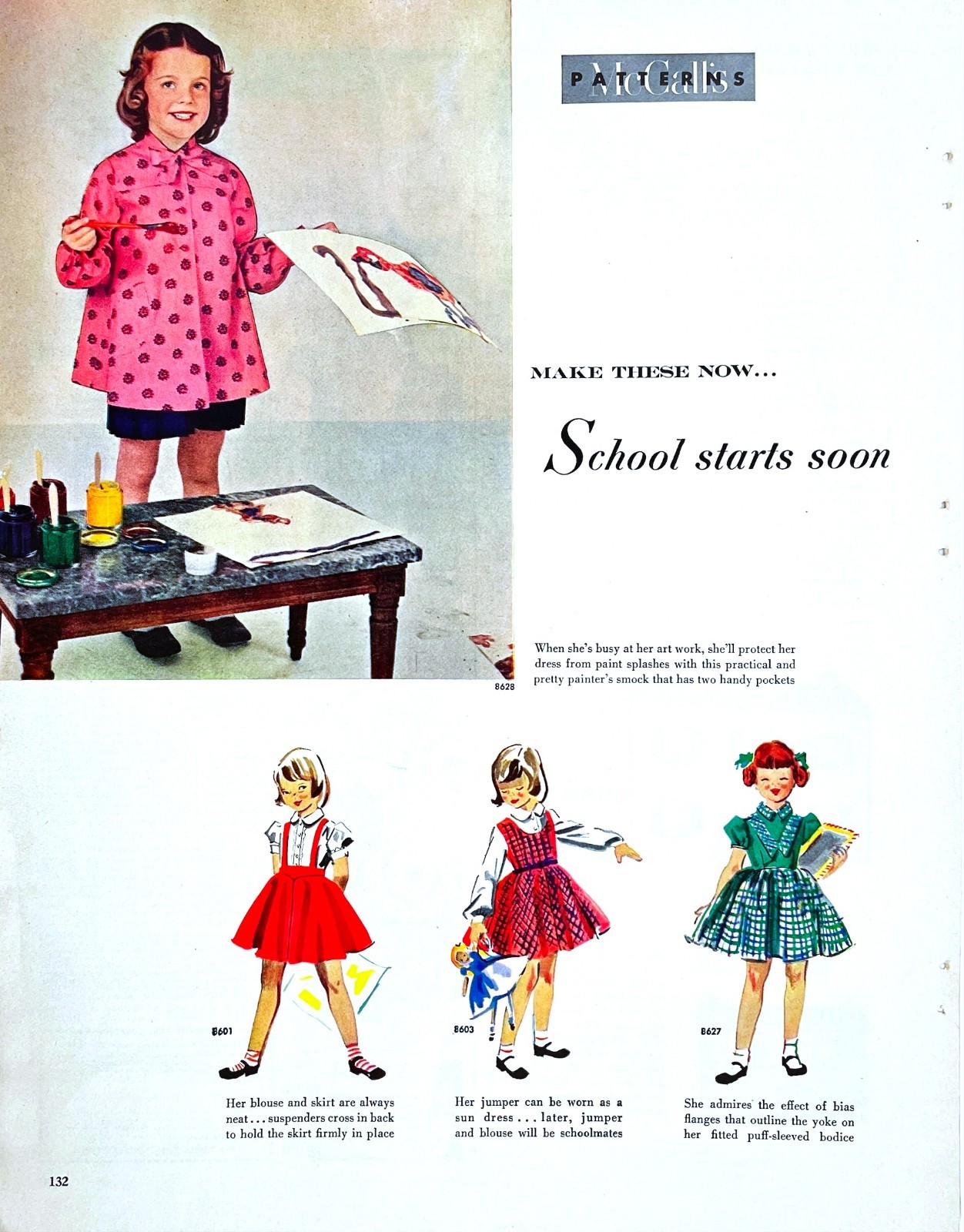 McCall’s Children’s Sewing Patterns Dresses Jumpers Walt Disney Vtg Mag Excerpt