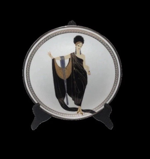 Pretty VTG House of Erte Art Deco Limited Edition Women Plate Franklin Glamour 