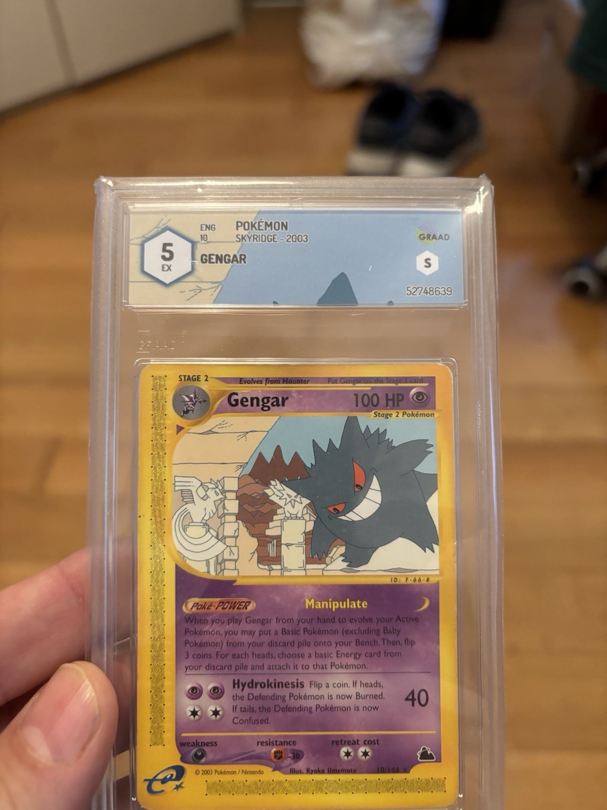 Pokemon Gengar 10/144 Skyridge 2003 EN 100 HP Graded Card GRADE 5