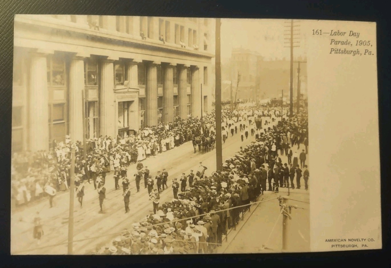 1905 Labor Day Parade Pittsburgh PA Real Photo Postcard Unused UDB RPPC 