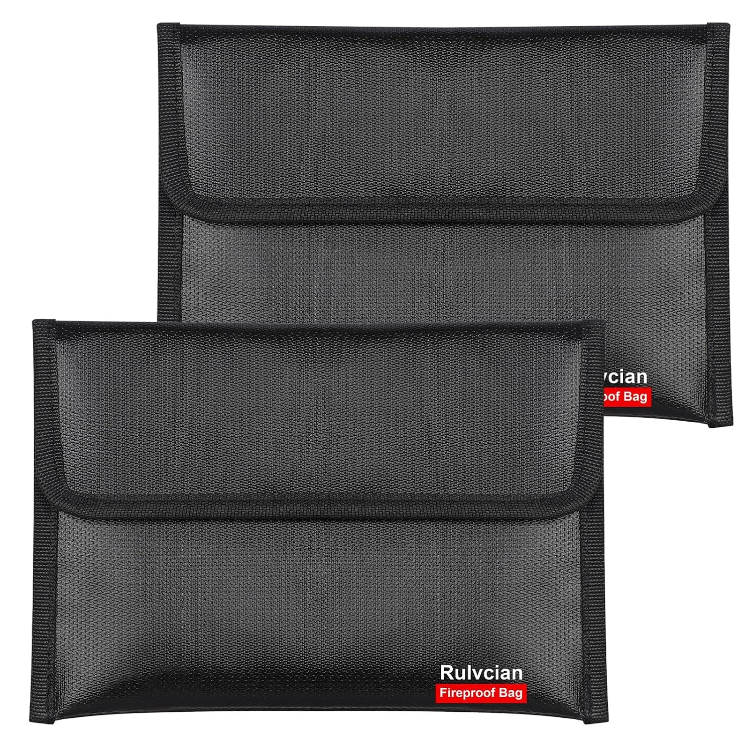 6400℉ Fireproof Money Bags, 8.6x5.9 Inch, 2 Pack with Zipper