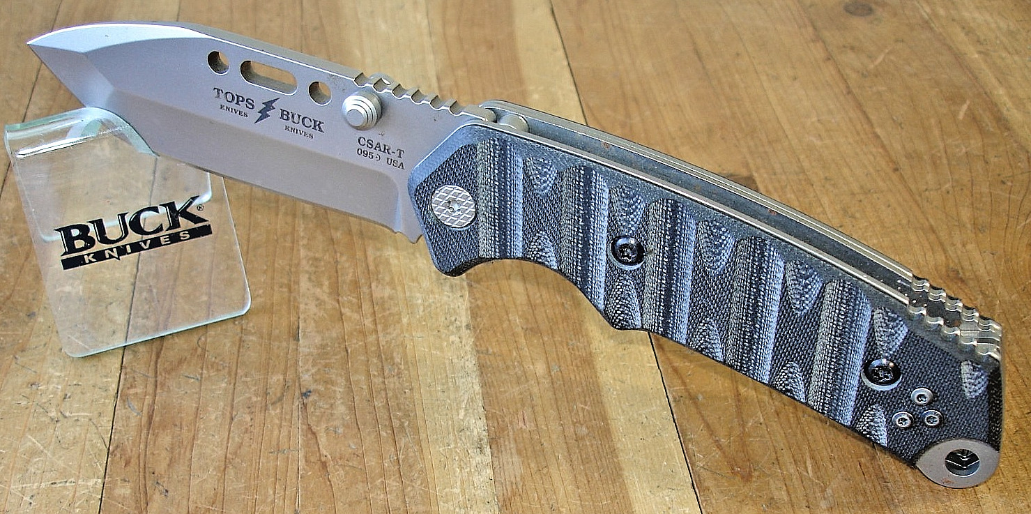 TACTICAL TOPS BUCK KNIFE 095 CSAR-T G-10 ROCKY MOUNTAIN TREAD HANDLES 154-CM