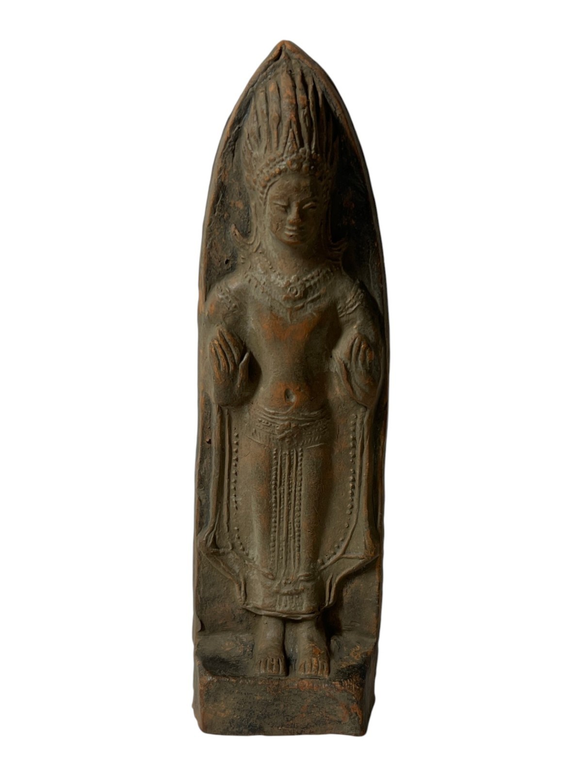 Antique Southeast Asian Terracotta Figure Thai Buddha