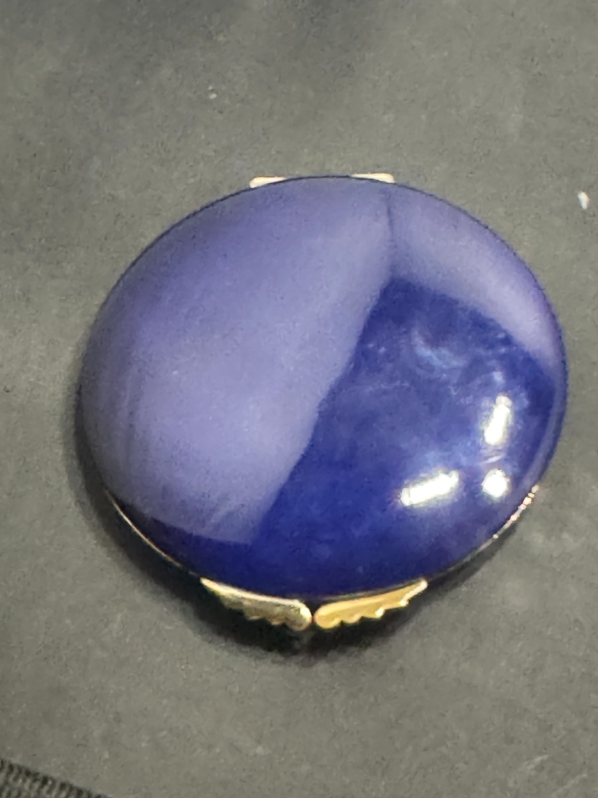 F-153 Vintage Gucci Cobalt Blue Powder/Mirror Compact 1940s/1970s