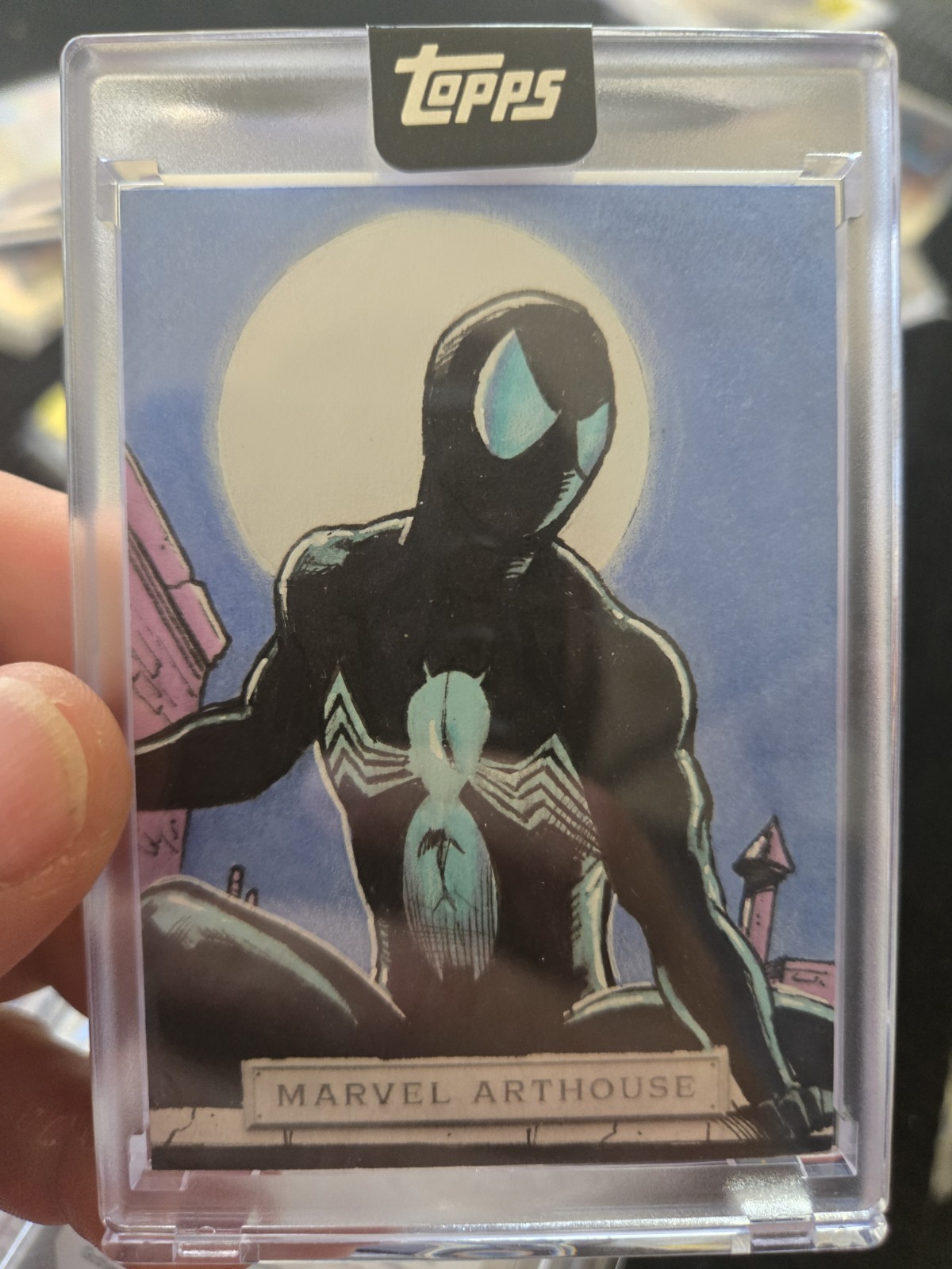 2025 Topps Marvel Collector Black Suit Spider-man Sketch Darrin Pepe