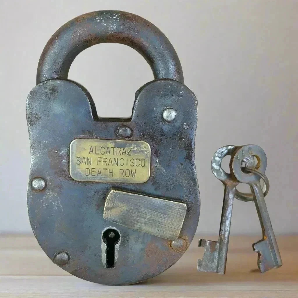 5'' Padlock Lock With Keys Vintage Antique 1800s Style Antique lock