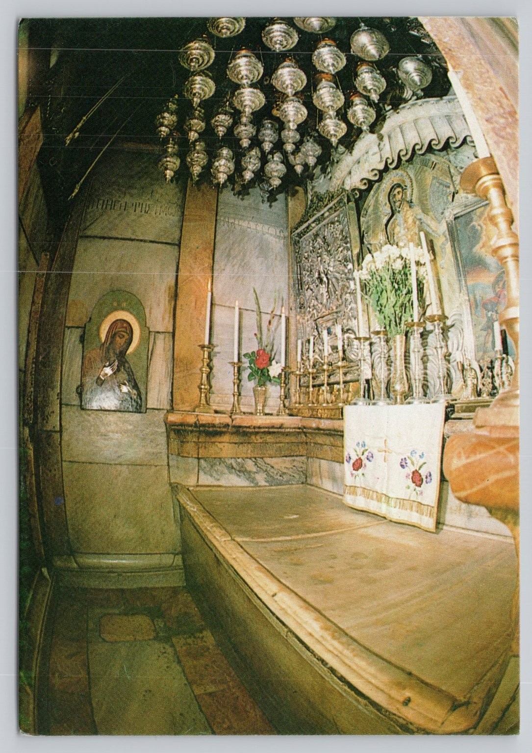 Vintage Jerusalem Church of Holy Sepulchre Tomb of Christ Postcard