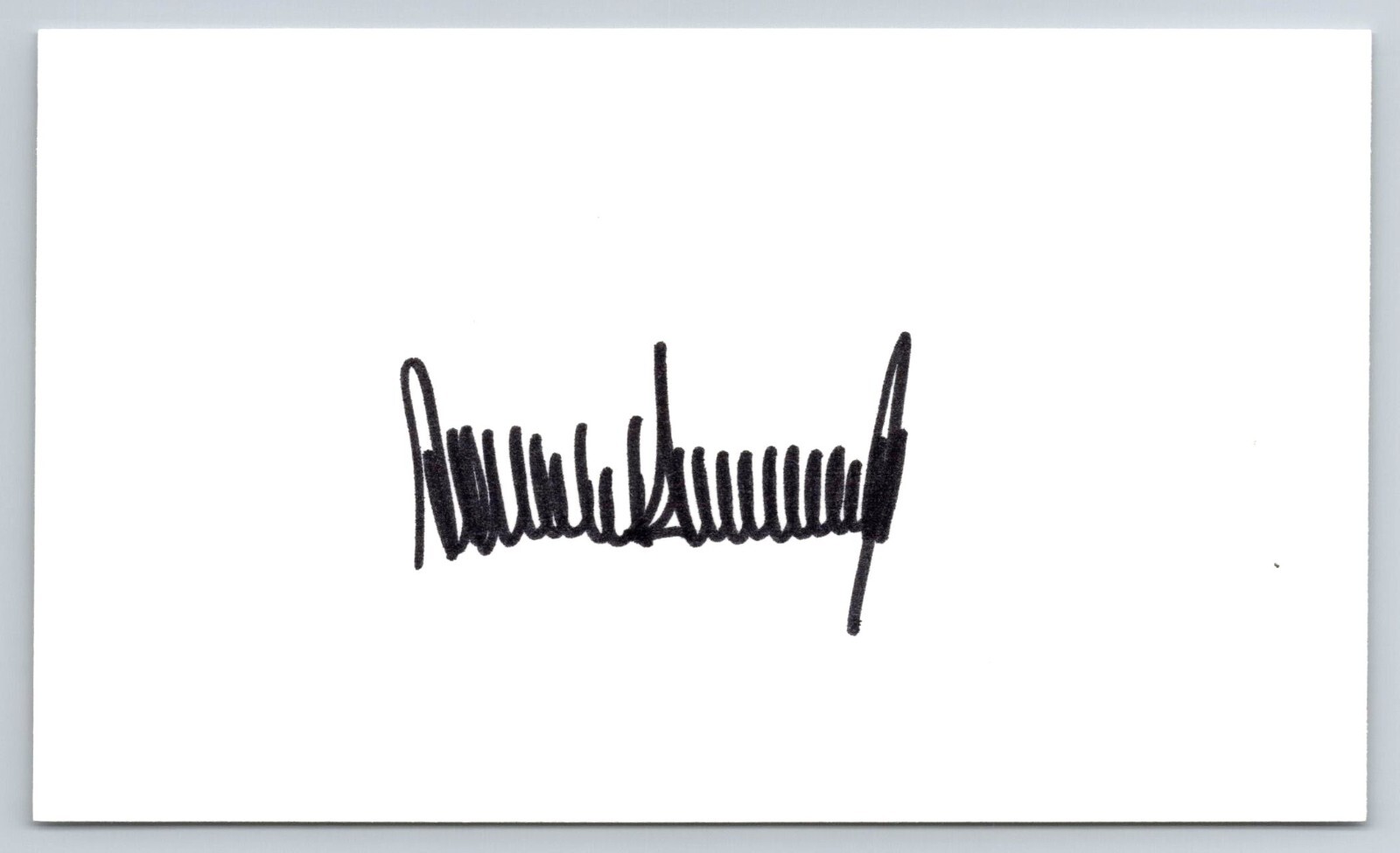 Donald Trump Hand Signed Index Card - Business, Realty Show, President