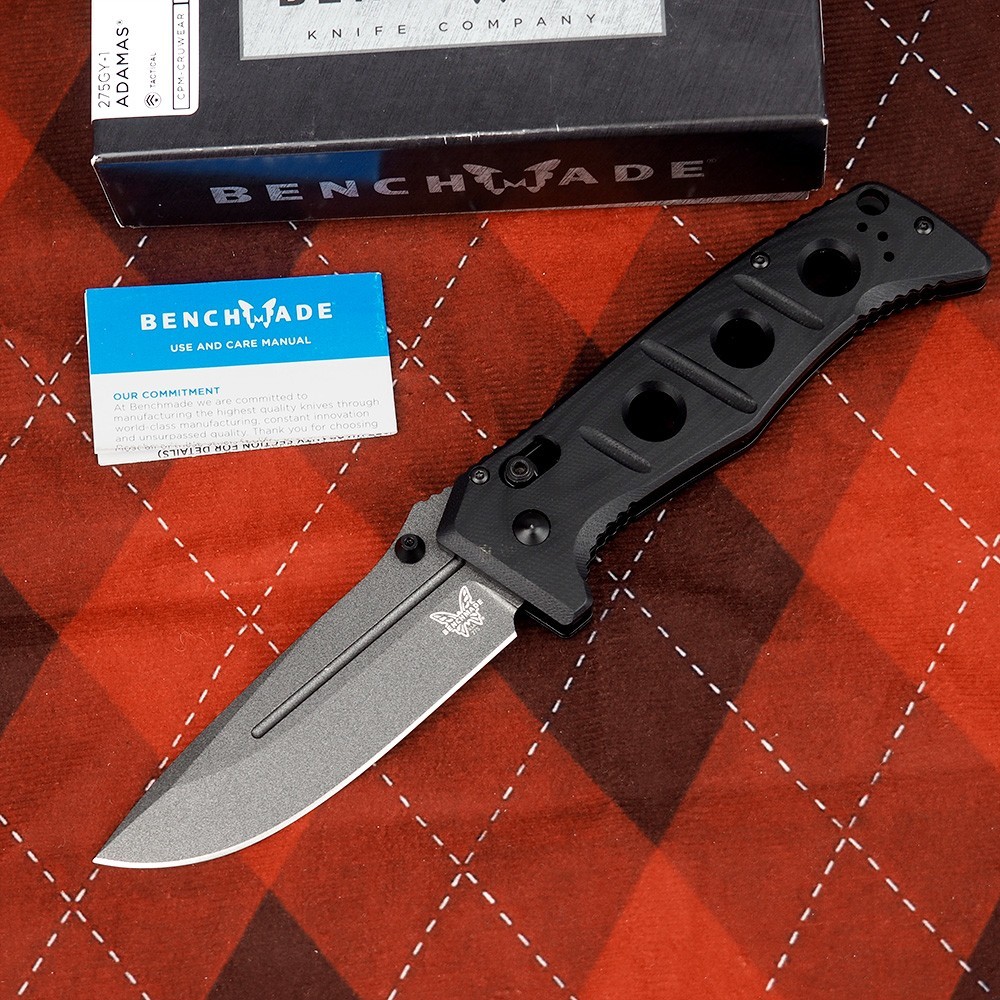 Benchmade 275GY-1 Adamas G10 Handle Cru-Wear Tungsten Gray Blade Folding Knives