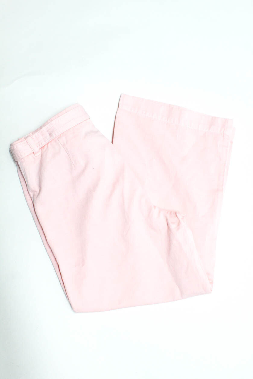 Lanvin Childrens Girls Belted Mini Me Trousers Pink Cotton Size 14