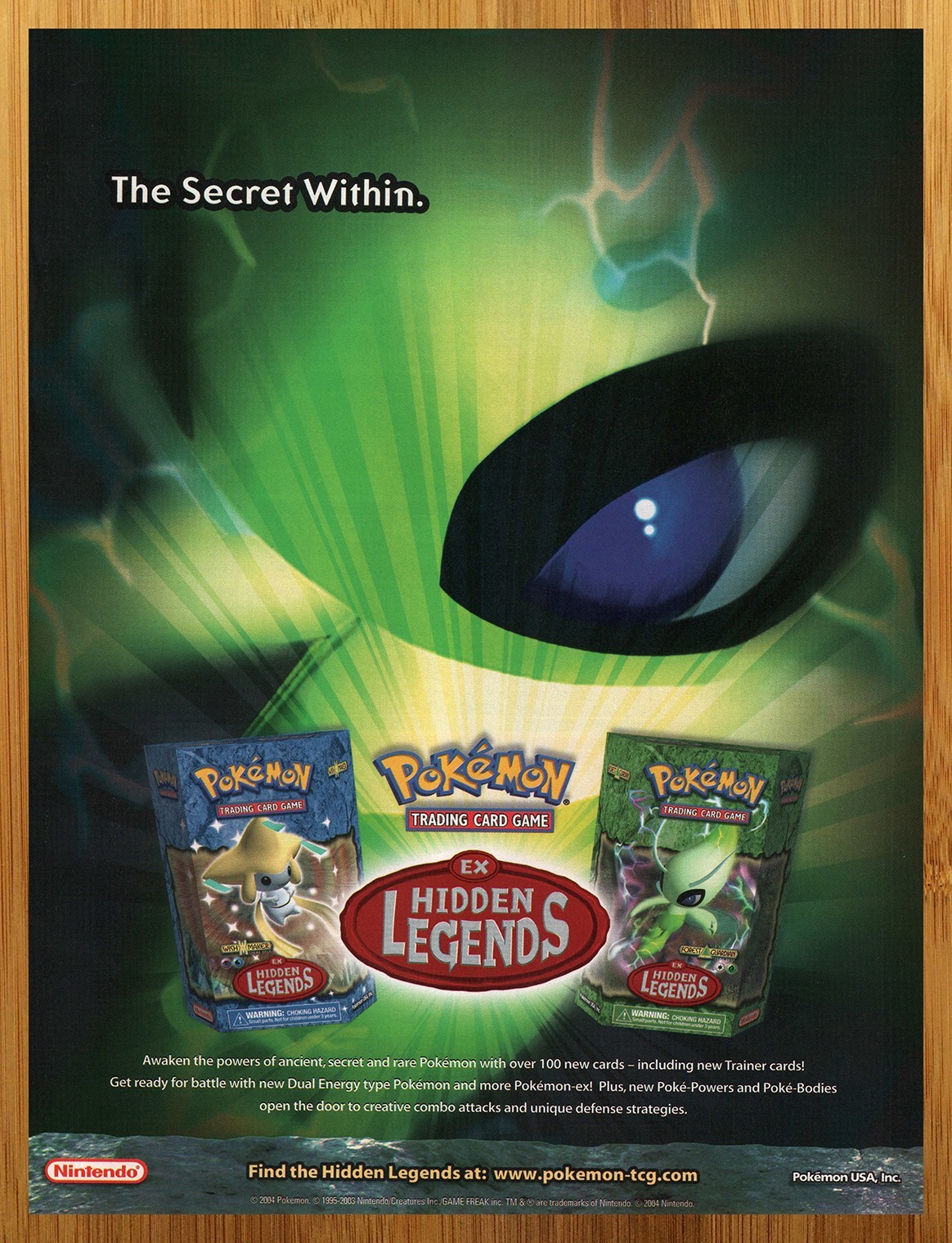 2004 Pokemon EX Hidden Legends Trading Card Game TCG Print Ad/Poster Promo Art