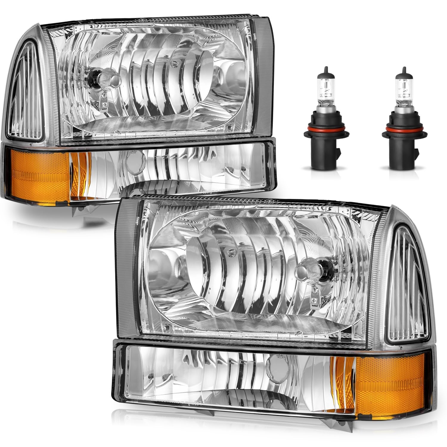 Headlights for 1999-2004 Ford Super Duty F250 F350 F450 F550 OE Replacement