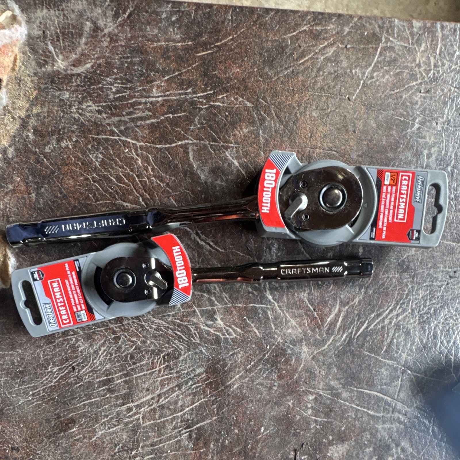 1/2 and 3/8 Gun Metal Ratchet Set Overdrive Craftsman USA
