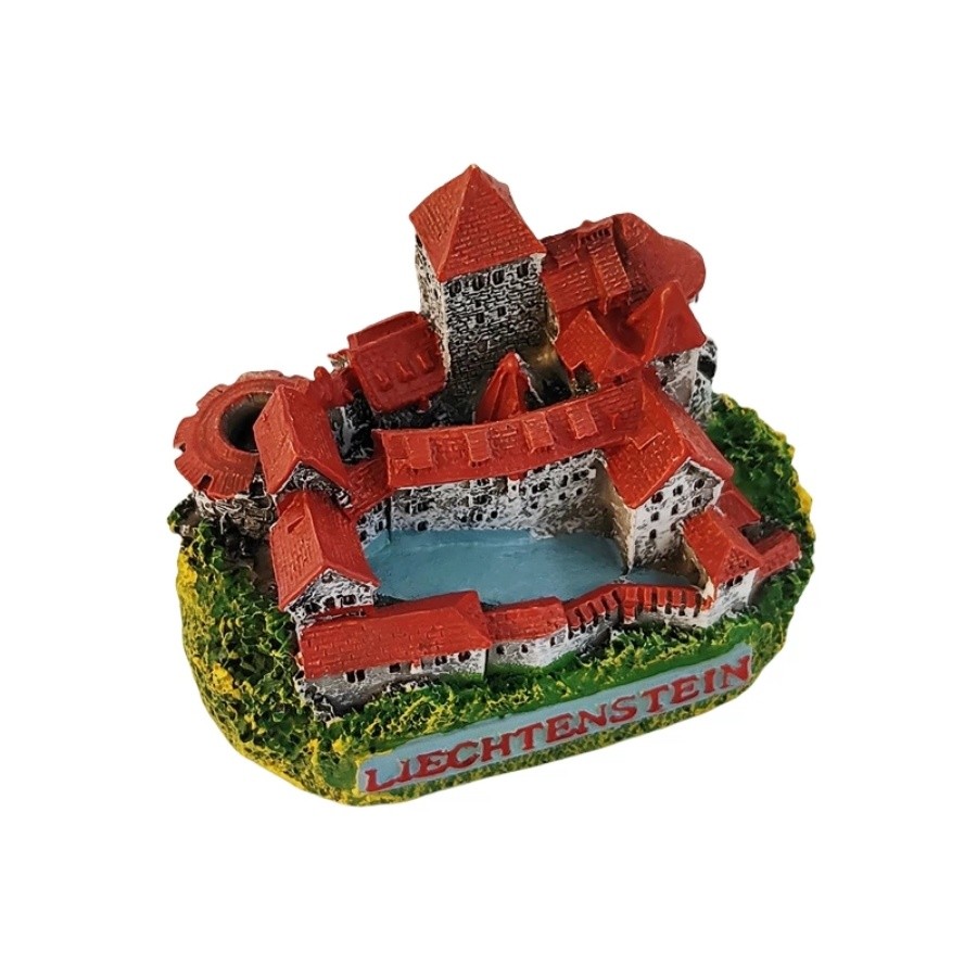 Vaduz Castle Liechtenstein Landmark Model Figurine Resin Souvenir Table Ornament