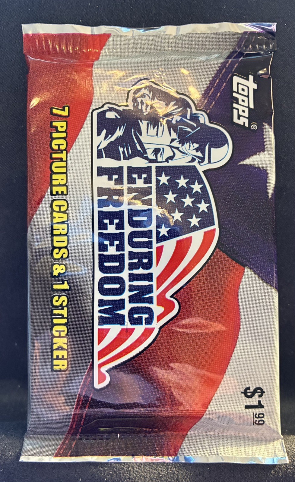 2001 Topps Enduring Freedom Sealed Trading Card Pack 7 Cards 1 Sticker