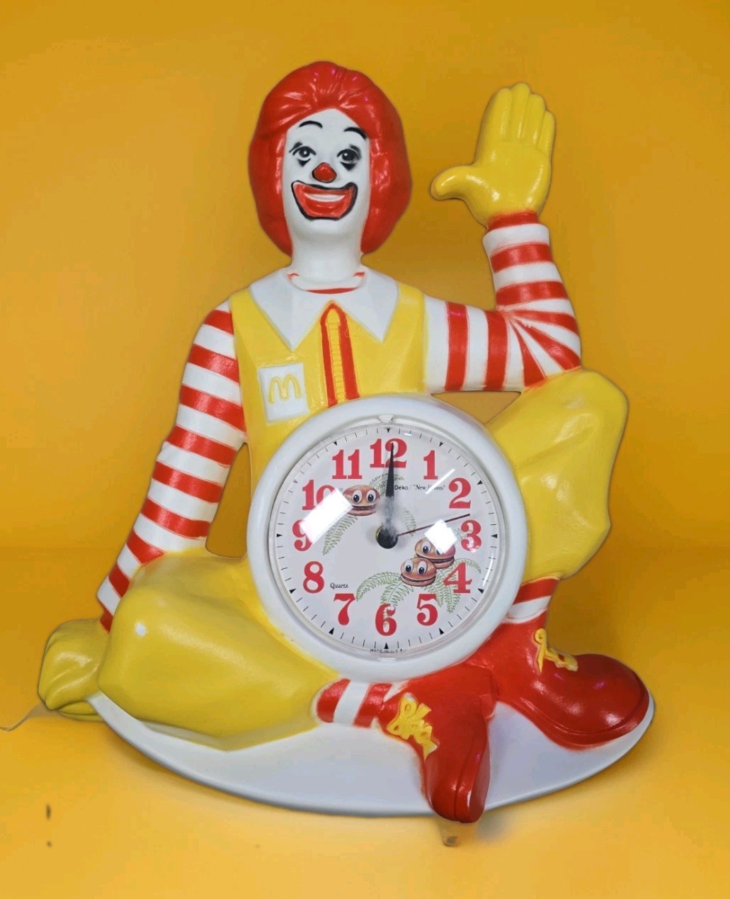 Vintage 1981 3D Ronald McDonald 3D Wall Clock. USA by Burwood Production Co