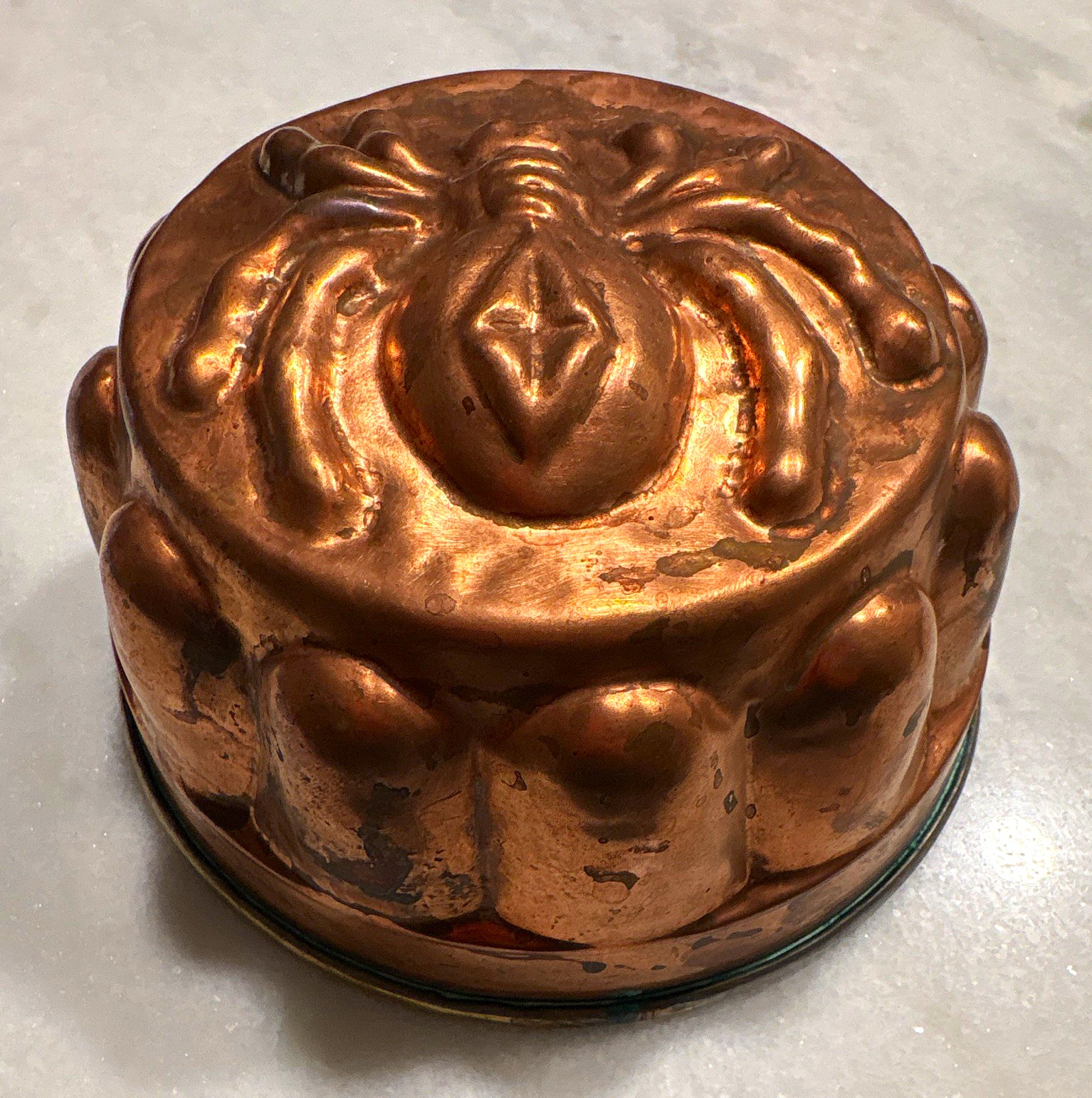 RARE Antique Copper Baking Mold Tarantula Spider  Decor Cooking Halloween