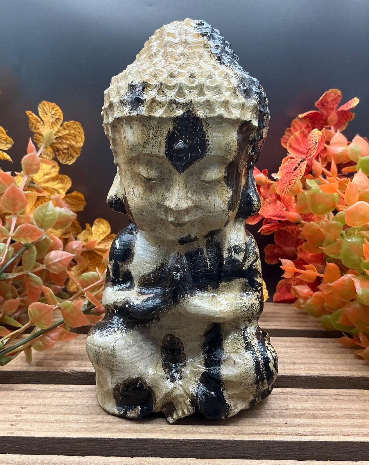 Child Buddha Full Figurine Picture Stone Chohua Crystal Carving 826 Grams