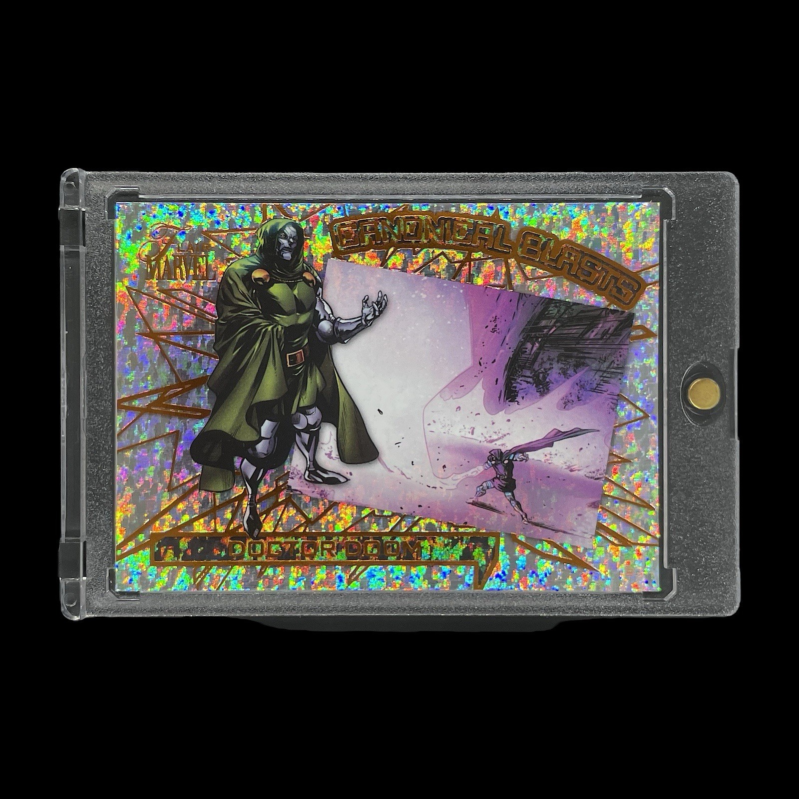 DOCTOR DOOM RARE SHIMMER HOLO BRONZE FOIL CARD 2023 Flair Insert - Marvel