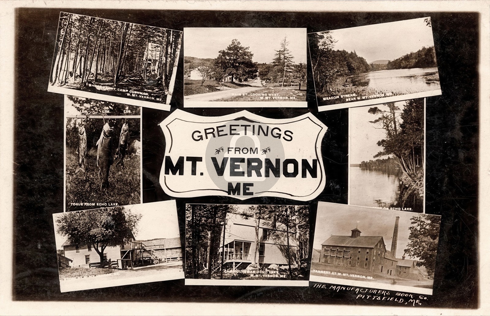 ME Multiview Greetings fr Mt Vernon Maine c1910s RPPC Photo Postcard COPY