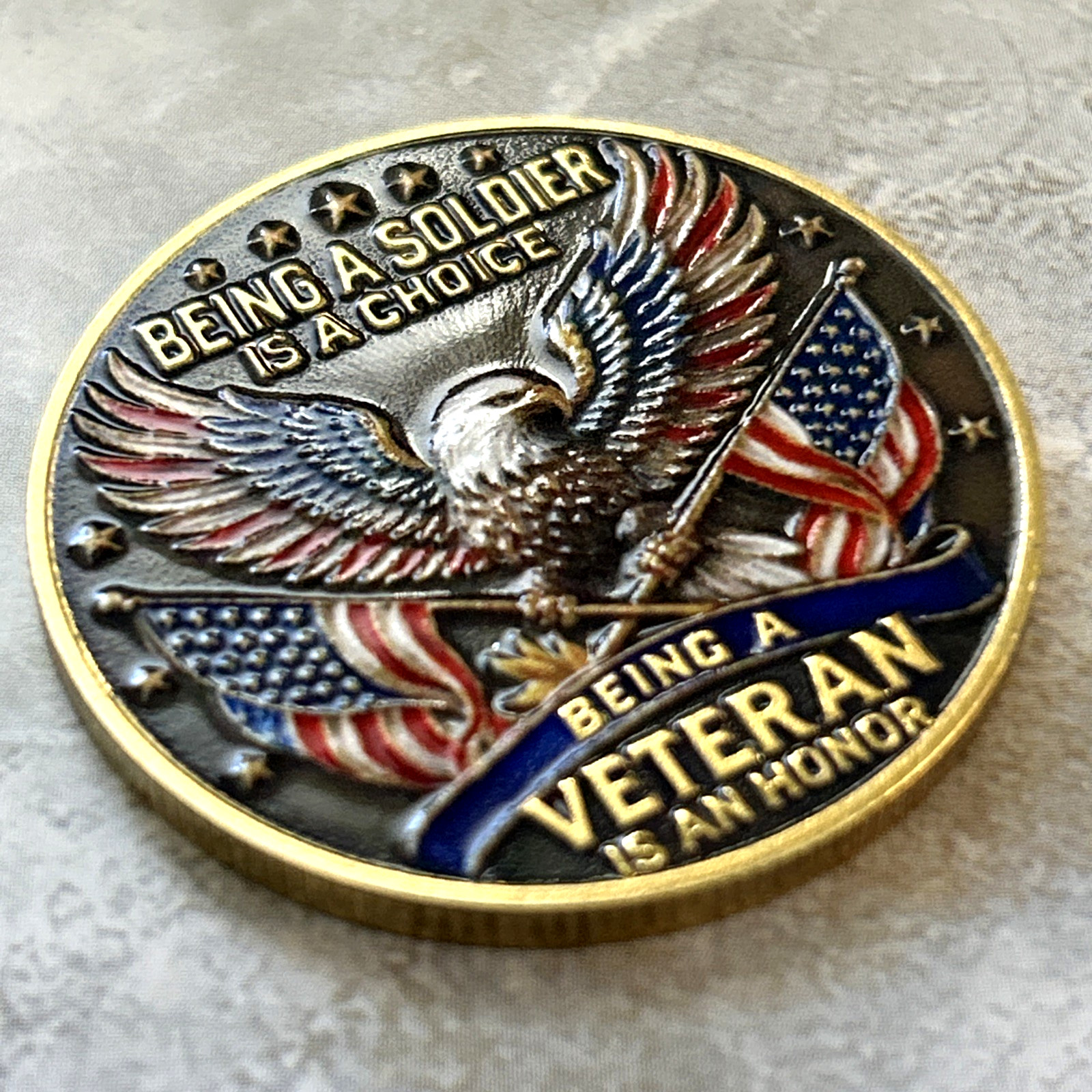 *US Military Veteran American Eagle* Commemorative Coin 250TH ANNIVERSARY