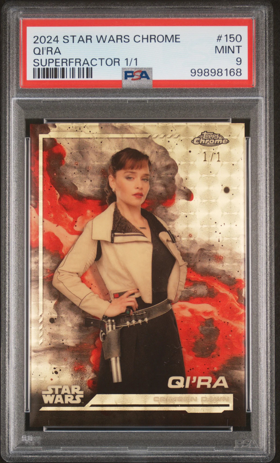 2024 Topps Chrome Star Wars Qi\'ra 1/1 #150 PSA 9