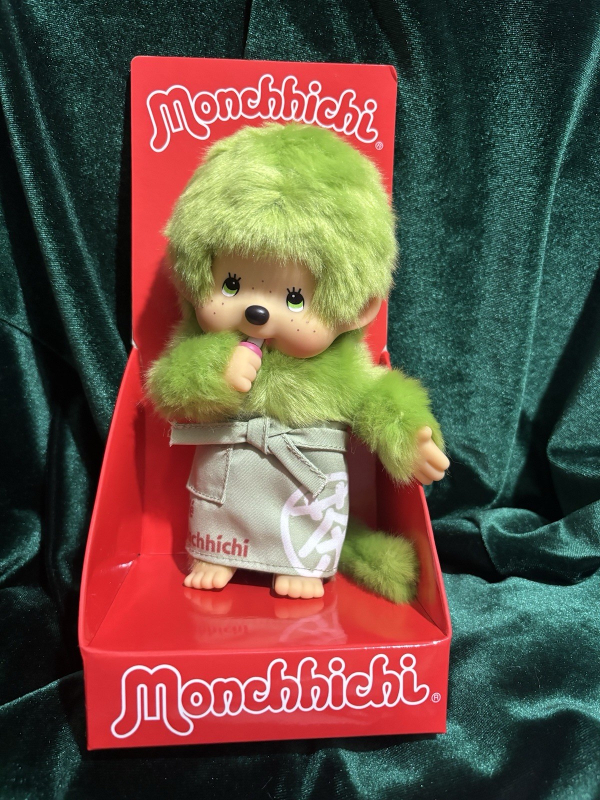 Monchhichi Sekiguchi Matcha Barista Green Tea Apron Boy 8 Inch Doll