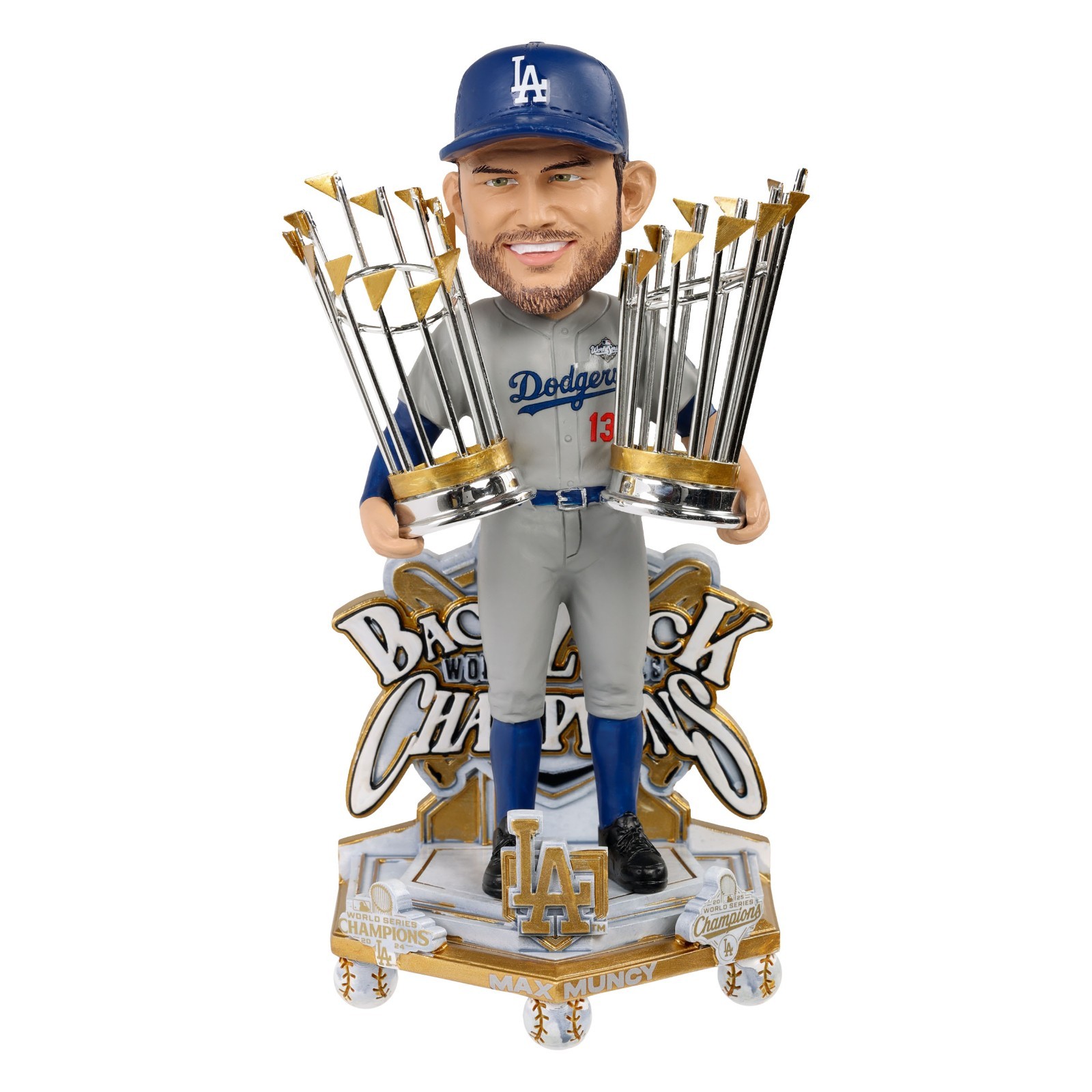 Max Muncy Los Angeles Dodgers 2025 World Series Champs Celebration Bobblehead Max Muncy Los Angeles Dodgers 2025 World Series Champs Celebration Bobblehead