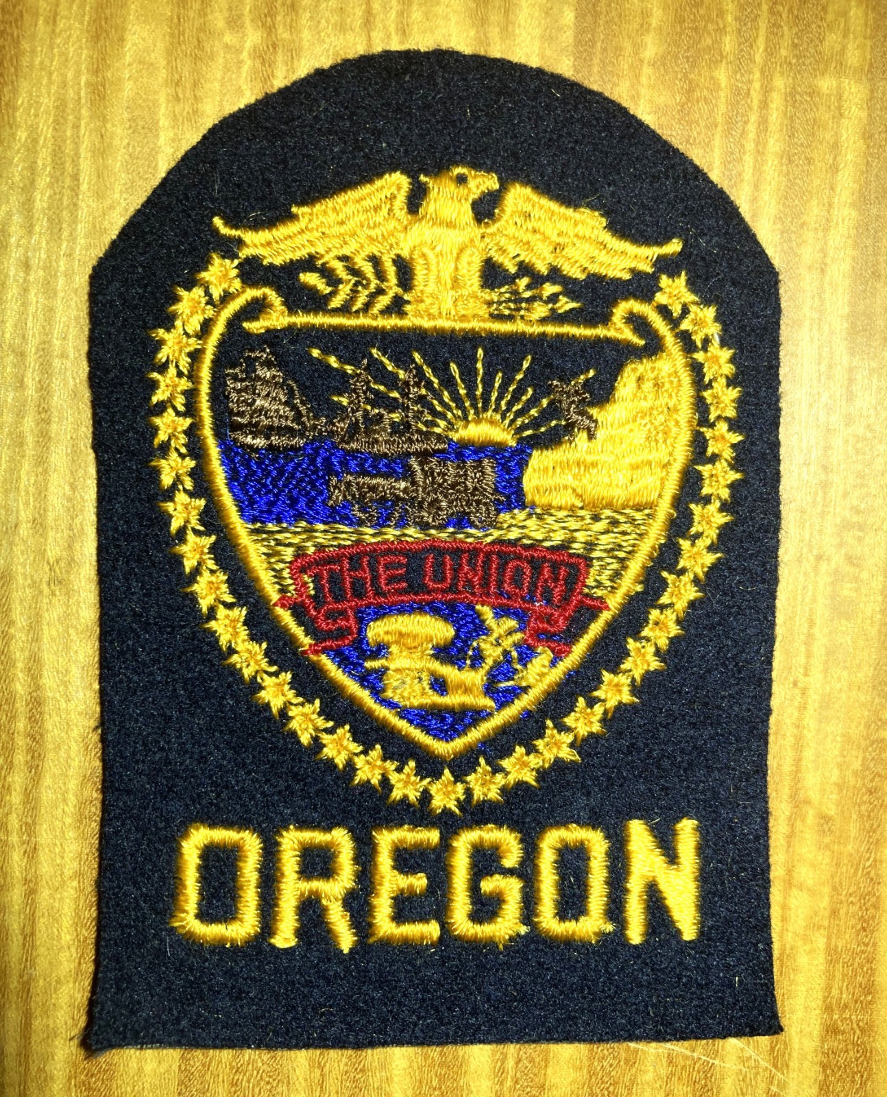 GEMSCO NOS Vintage Patch STATE OF OREGON SEAL OR - Original - 1970 MINT