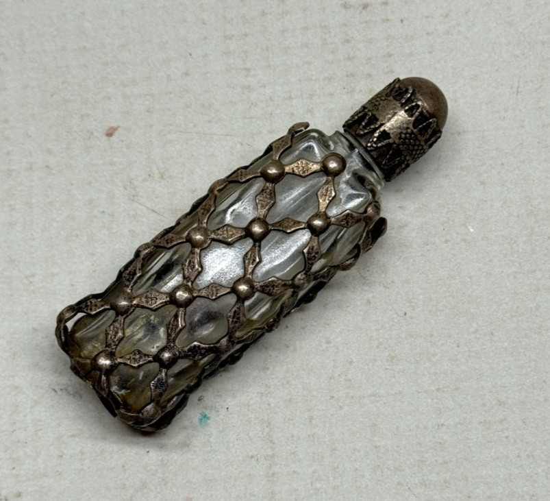 Antique Victorian Sterling Silver Miniature Perfume Bottle