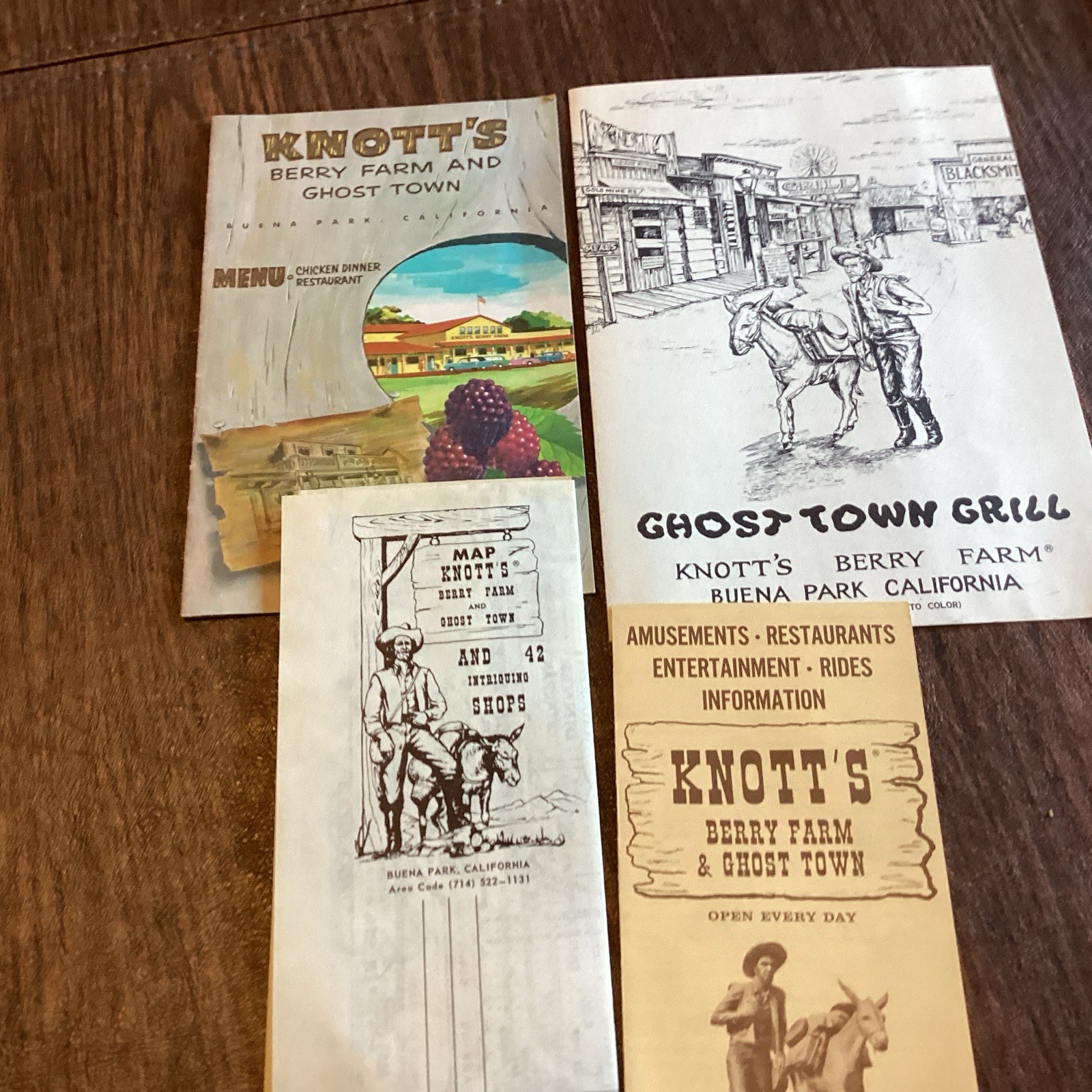 Vintage Knott\'s Berry Farm & Ghost Town Menu Buena Park CA Brochures lot 4