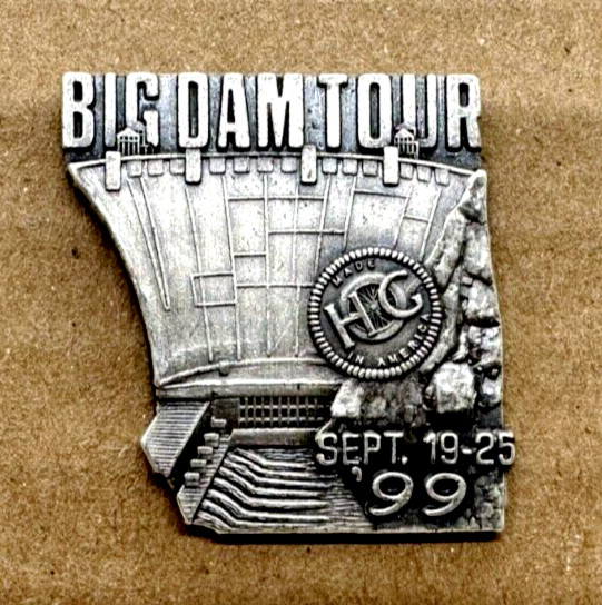 VTG - Harley Davidson Big Dam Tour Pin 1999 ~ Hoover to Shasta Dam BALLOU REG\'D