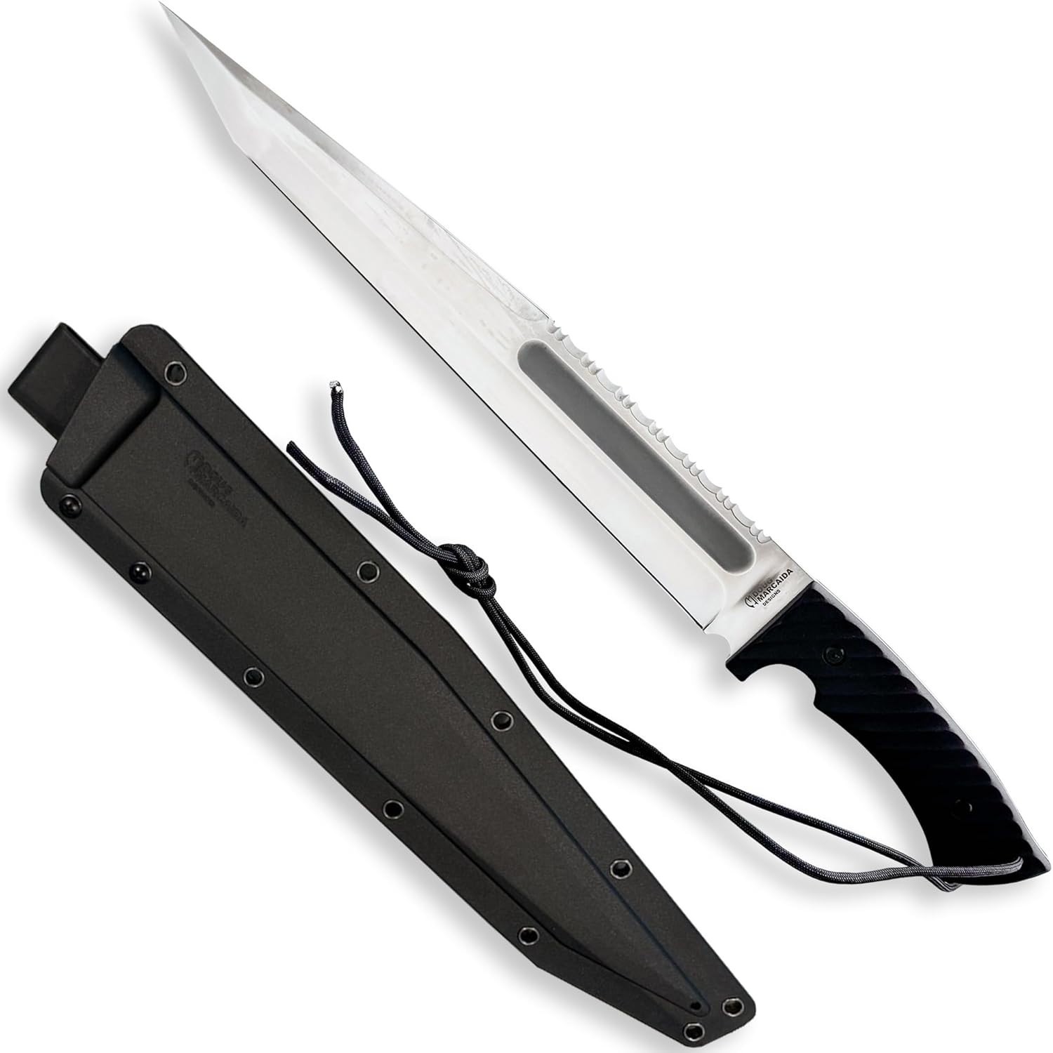 Fixed Blade Survival Knife, D2 Steel, Full Tang, Outdoor Tactical