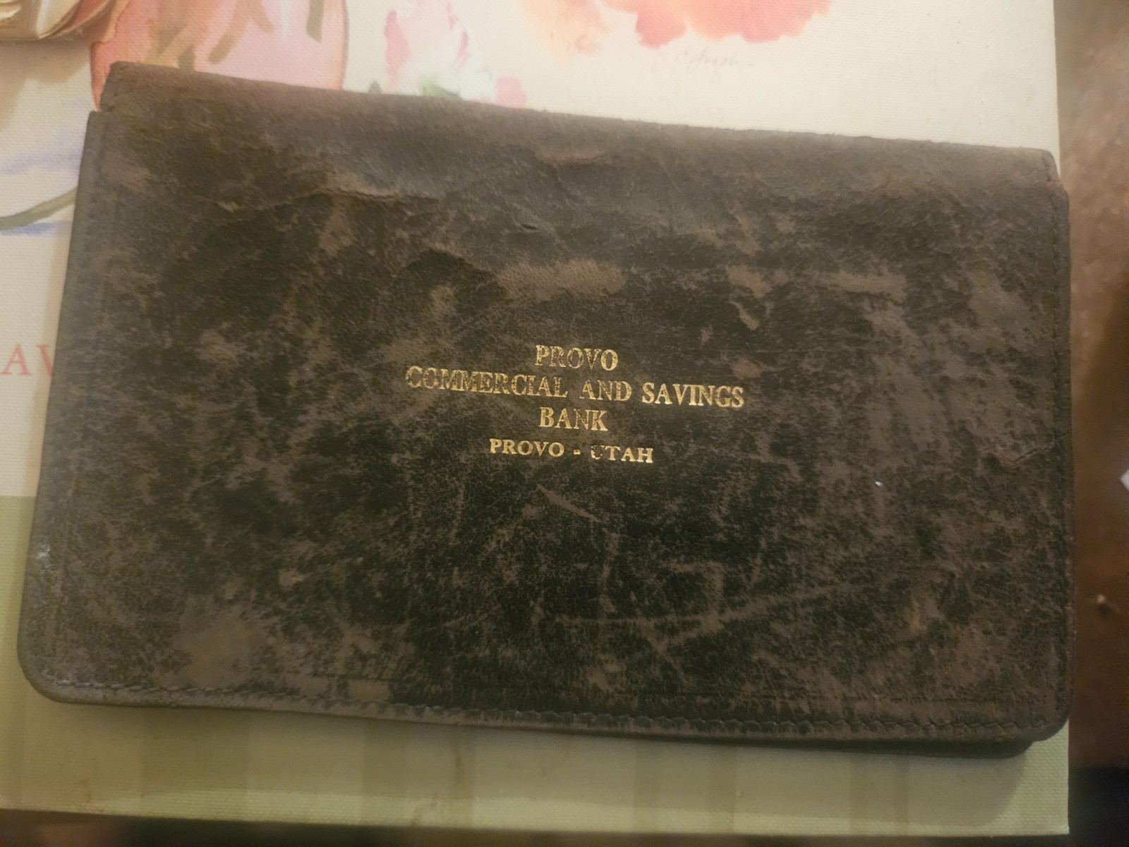 Antique Provo Utah Bank Wallet Mormon LDS History Reed Smoot Leather