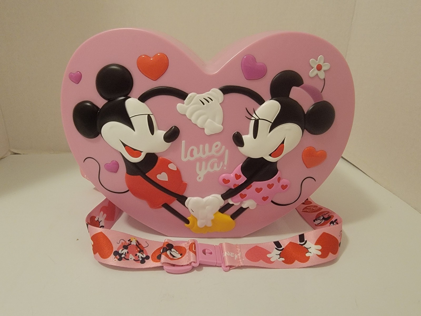 Disney Valentine's Day 2025 Mickey & Minnie Heart Light Up Popcorn Bucket NEW
