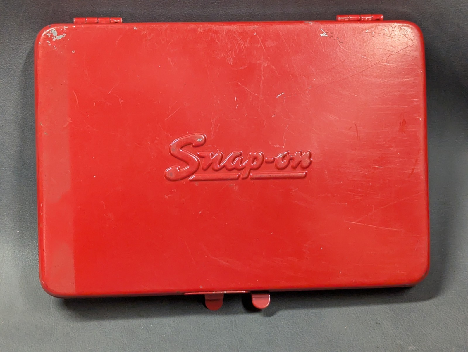 Vintage Snap On Red Metal Tool Box for 1/4\
