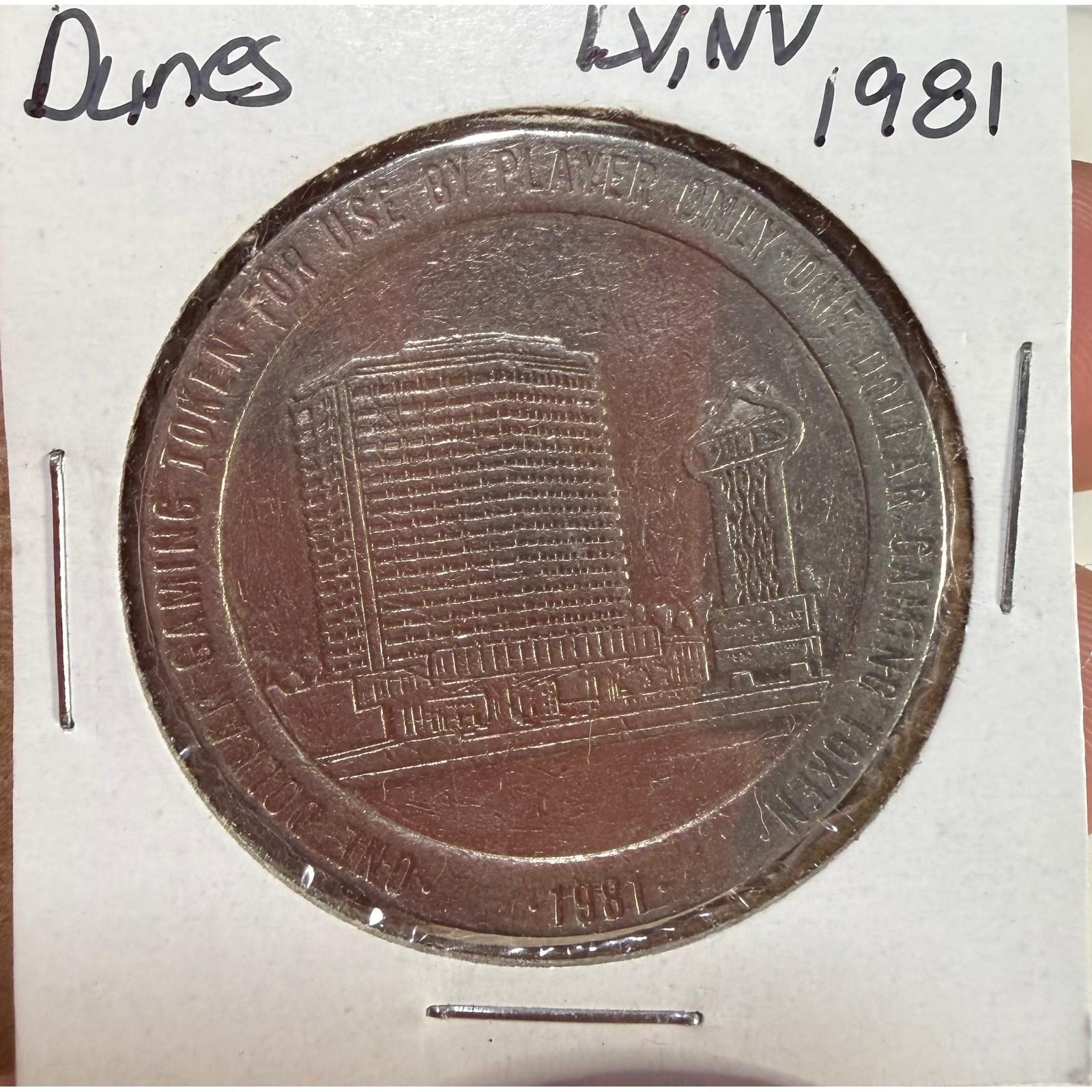 Vintage 1981 Dunes Las Vegas One Dollar Gaming Token Franklin Mint Casino Coin
