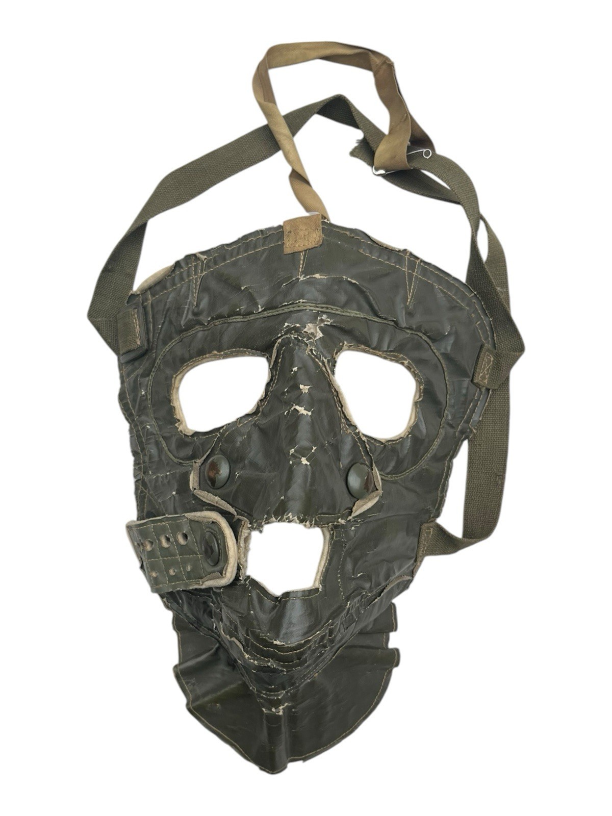Rare Vtg 1940\'s WWII United States Navy Cold Weather Bazooka Gunner\'s Face Mask