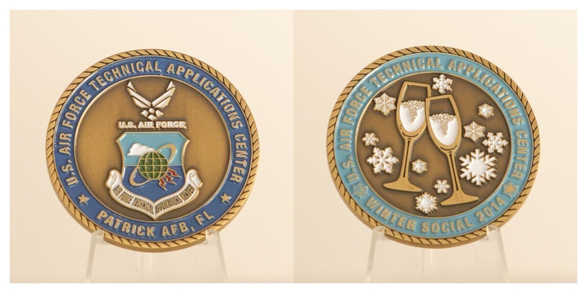 USAF Technical Applications Center 2014 Winter Social Challenge Coin  4#I