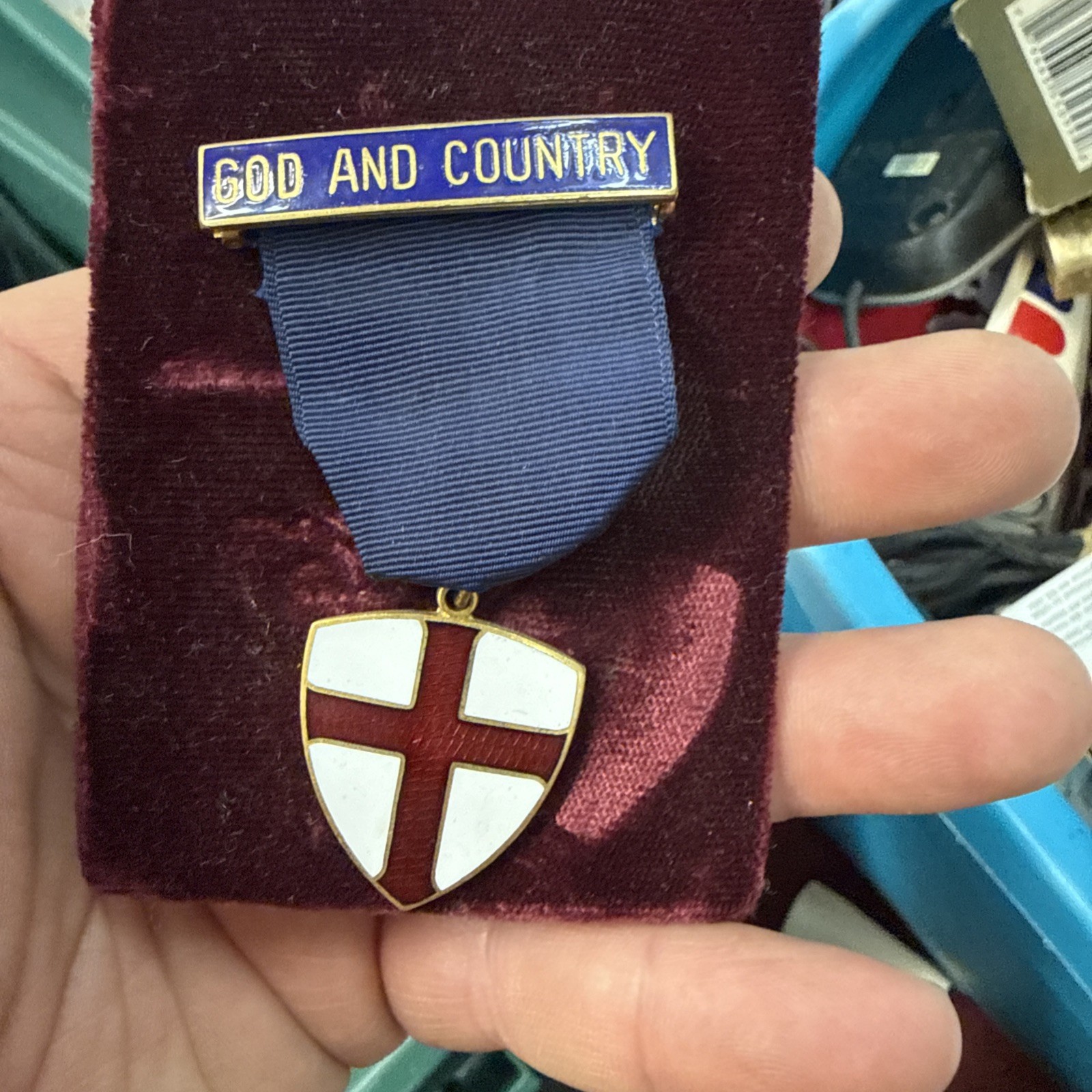 Vintage GOD & COUNTRY Award MEDAL Protestant Christian Vintage GOD & COUNTRY Award MEDAL Protestant Christian