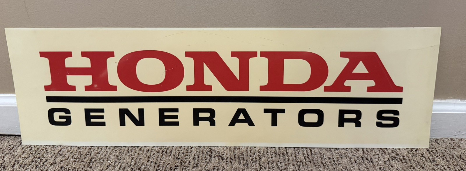 Vintage Honda Dealer Generators Sign Advertisement Plastic 26\