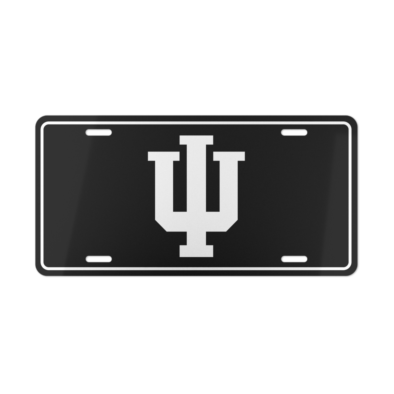 Indiana Hoosiers Vanity License Plate – NCAA College Car Tag (Black Background)