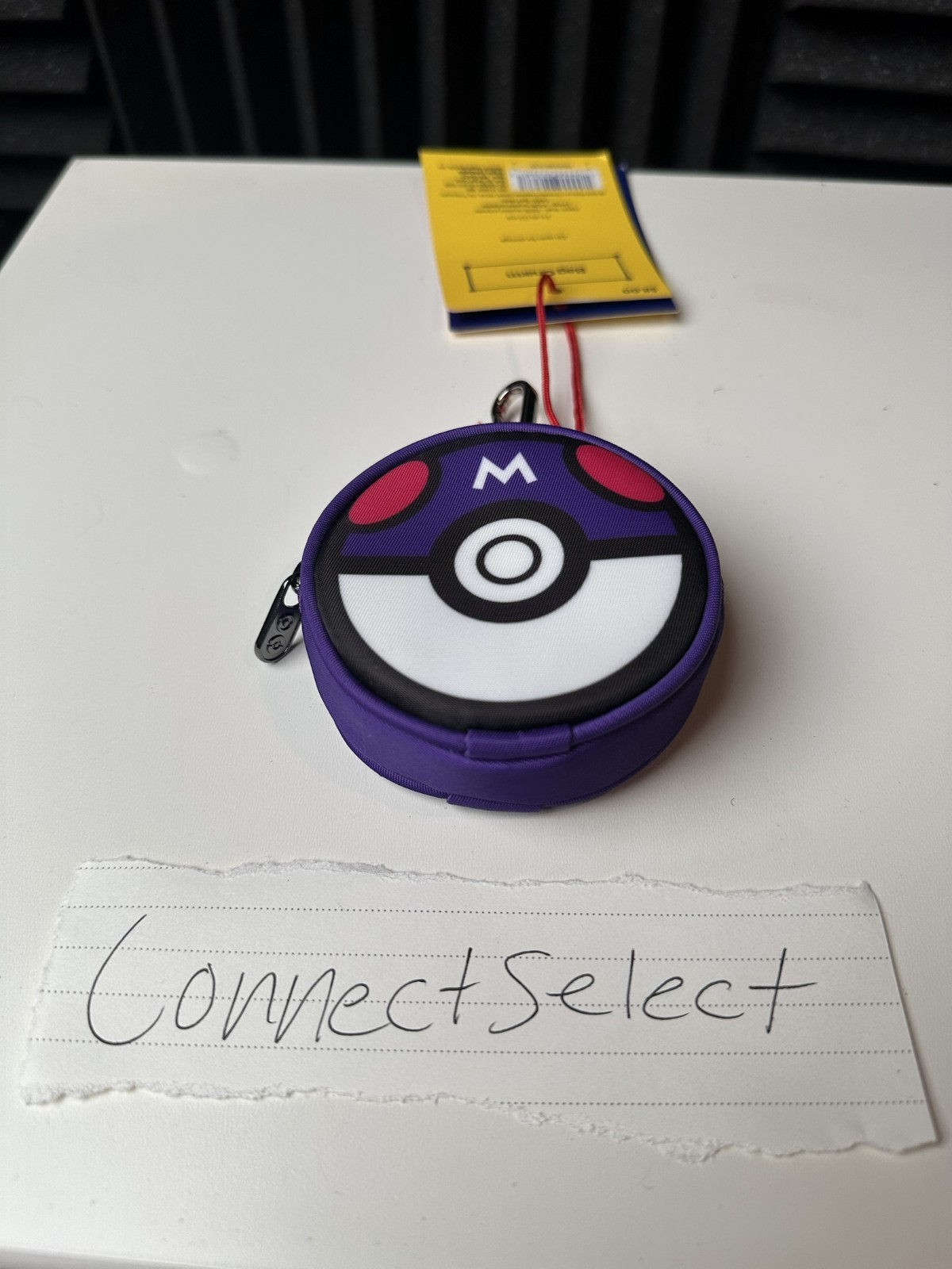 Pokemon x Target Master Ball Bag Charm Purple Zip Coin Pouch Clip Keychain 3in