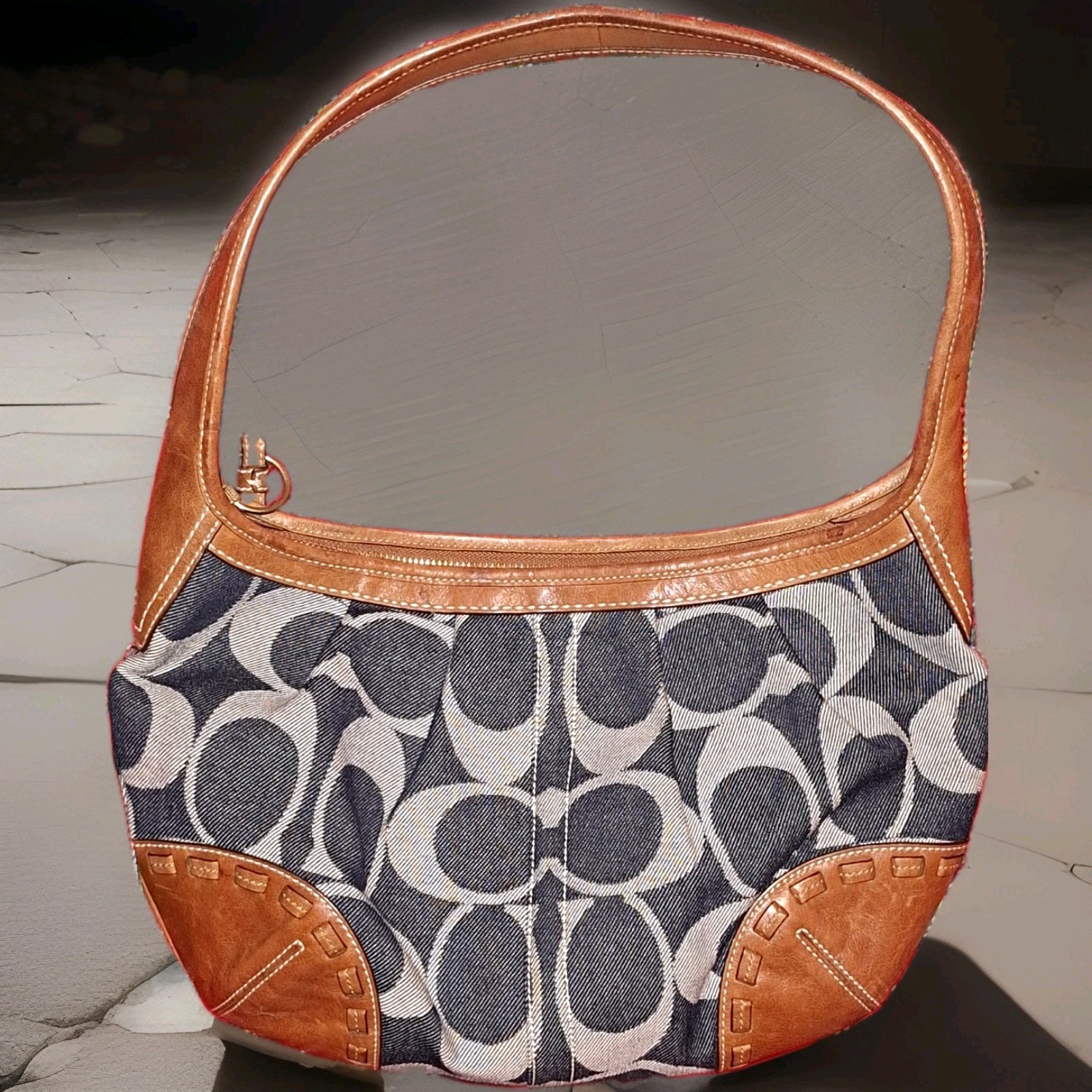 Vintage Coach Ergo Hobo Signature Denim & Leather Bag - Model 12748 (2008)
