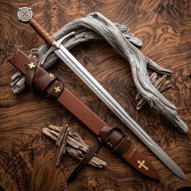 Faithkeeper Knights Templar Sword Handmade Medieval Crusader Replica Collectible