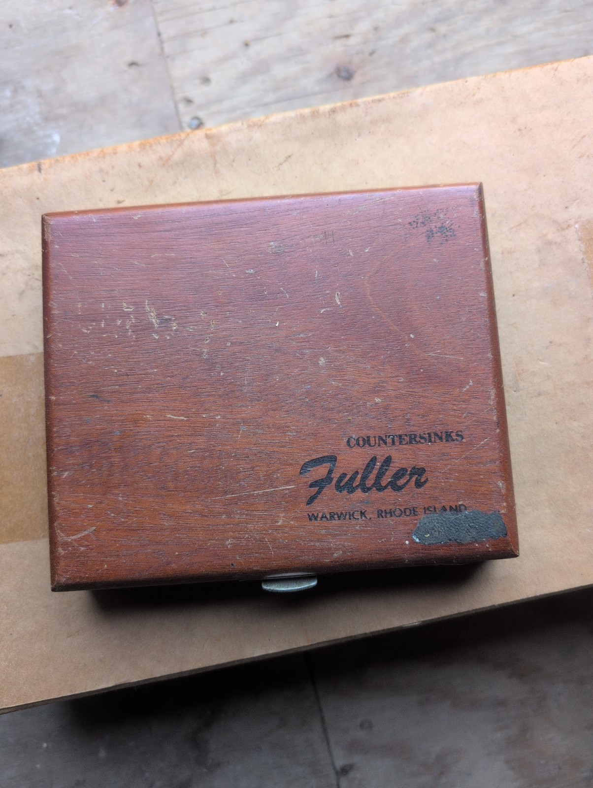 Vintage W.L. Fuller 10-PC Countersink Tapered Drill Bit Set Wooden Box NOS USA