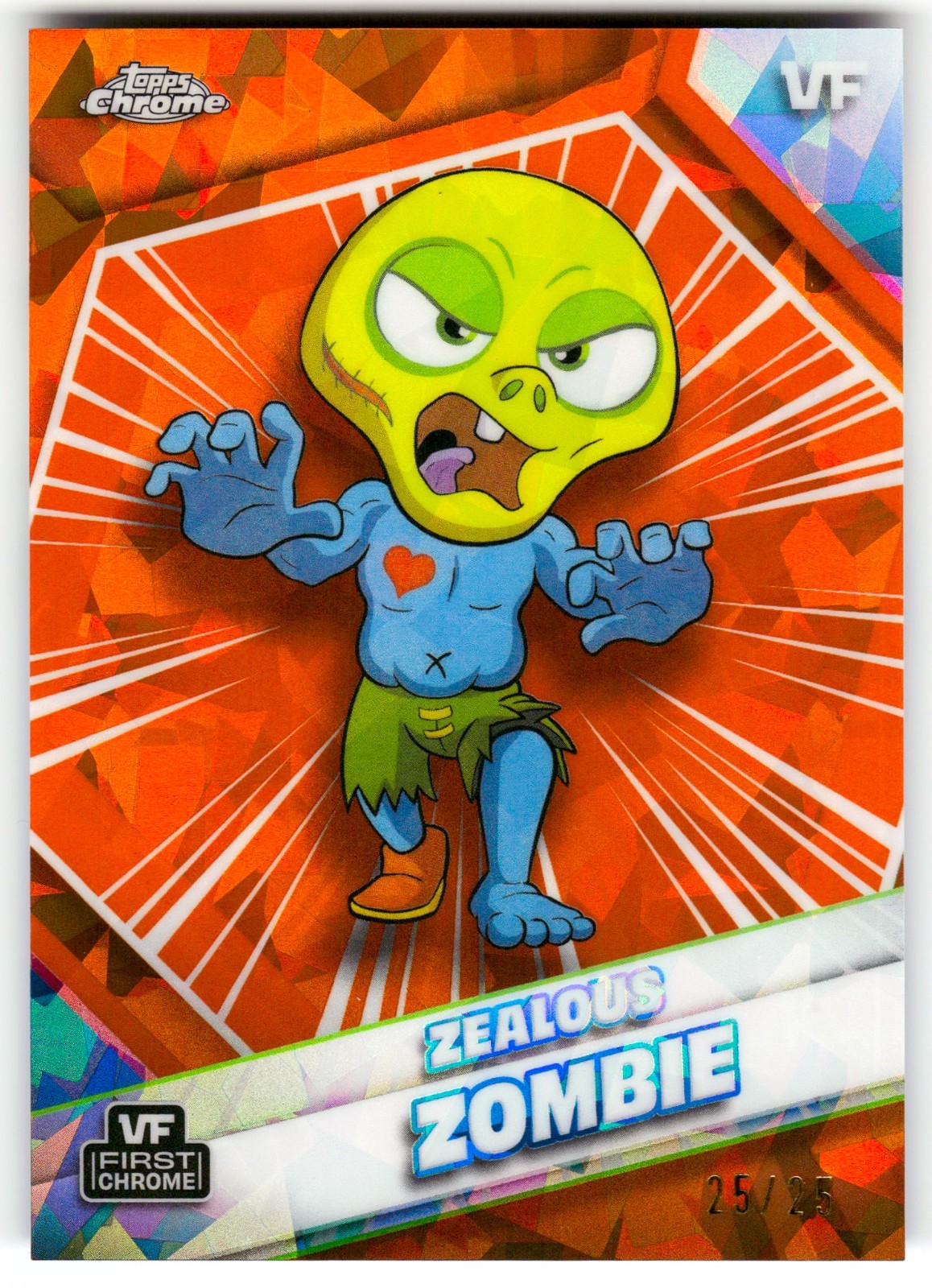 Zealous Zombie Orange Sapphire #25/25 2026 Topps Chrome Sapphire VeeFriends