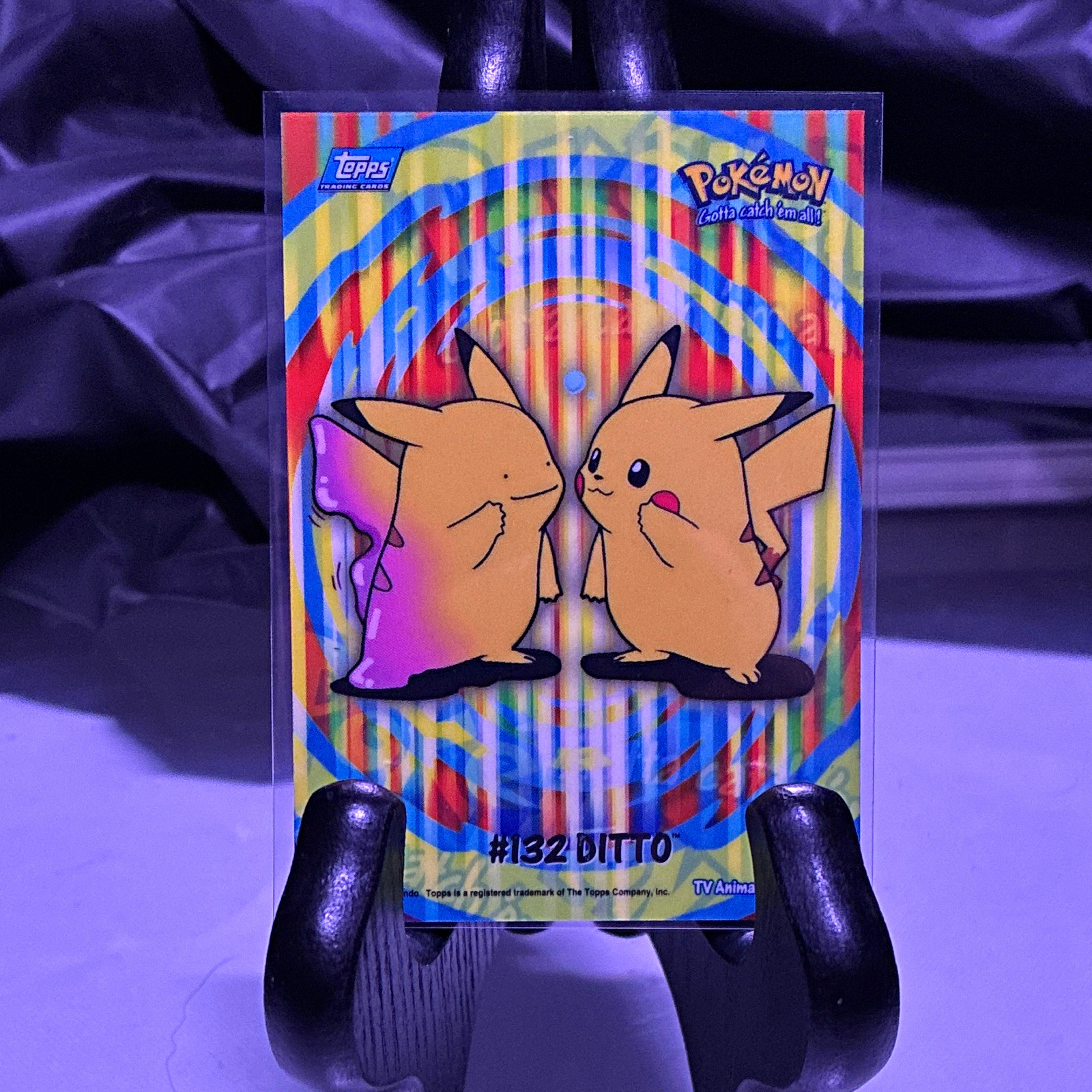 Topps Pokémon TV Animation Edition 1999 Ditto #132 Sticker Trading Card