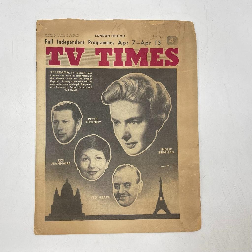 Great Britain TV Times Magazine April 5 1957